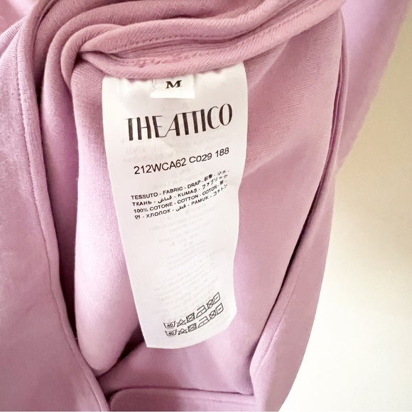 The Attico Asymmetric Draped Cotton-Jersey Mini Dress - Picture 12 of 13